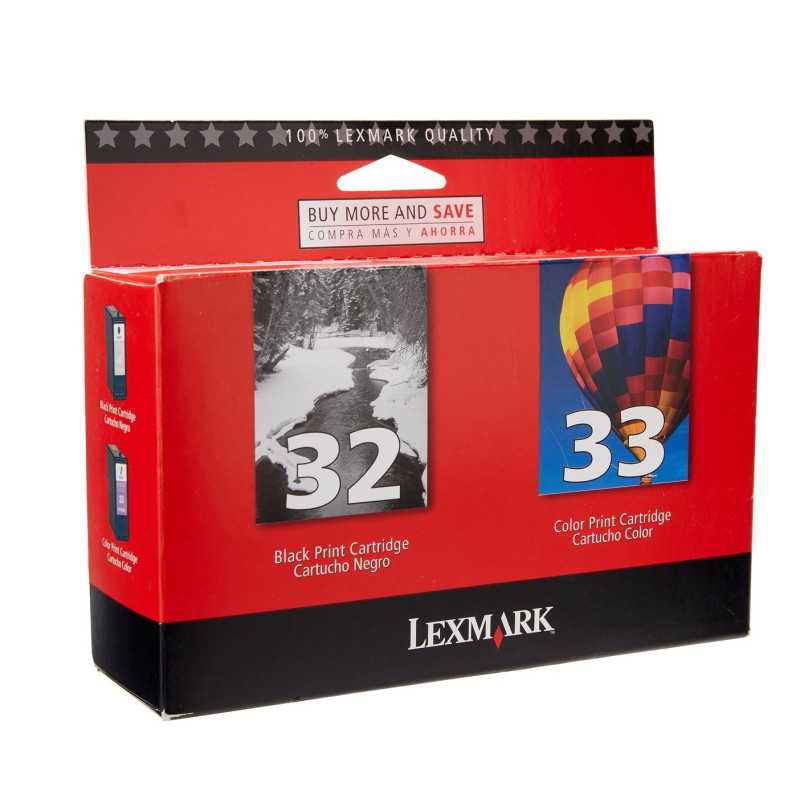 Lexmark 32/33 Noir couleur Pack de 2 cartouches au meilleur prix