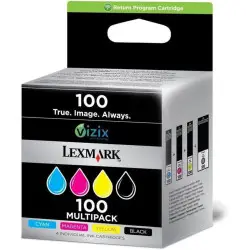 Lexmark 100 Noir couleur Pack de cartouches authentiques au meilleur prix