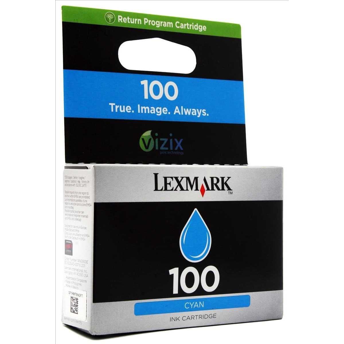 Lexmark 100 Cyan Cartouche d'encre d'origine au meilleur prix Lexmark 100 Cyan Cartouche d'encre d'origine au meilleur prix