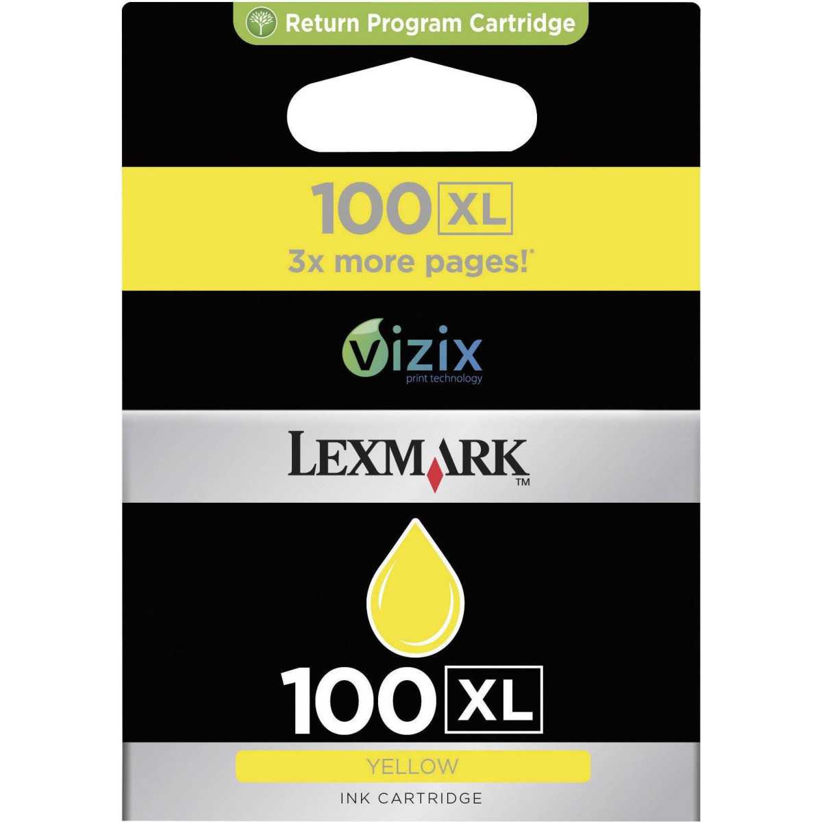 Lexmark 100XL Jaune Cartouche authentique au meilleur prix Lexmark 100XL Jaune Cartouche authentique au meilleur prix