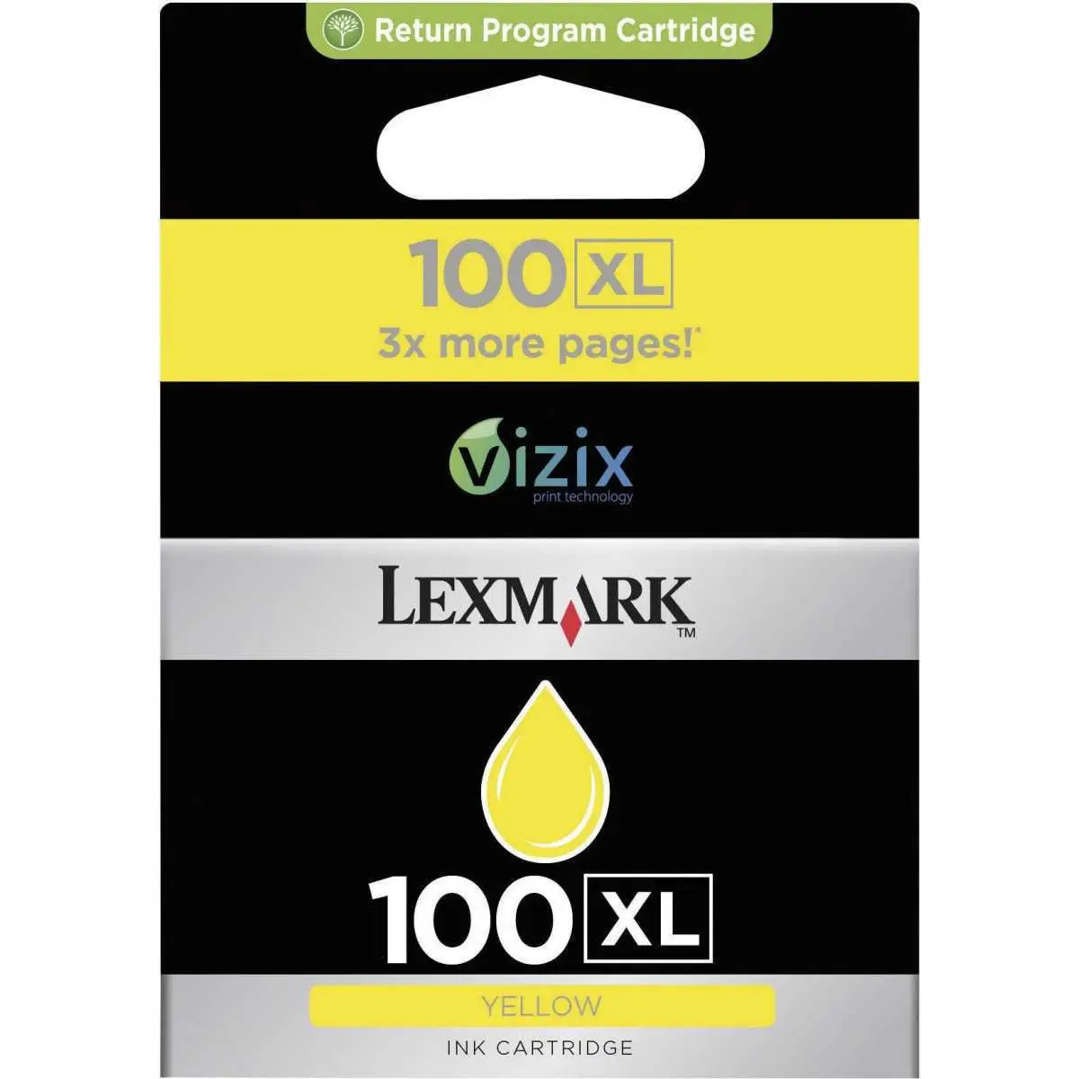 Lexmark 100XL Jaune Cartouche authentique au meilleur prix