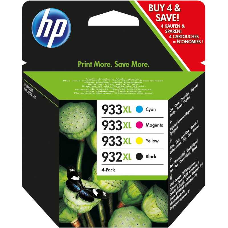 HP 932XL/933XL Noir couleur Pack de 4 Cartouches au meilleur prix