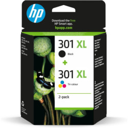 HP 301XL Noir couleur Pack de cartouches authentiques au meilleur prix
