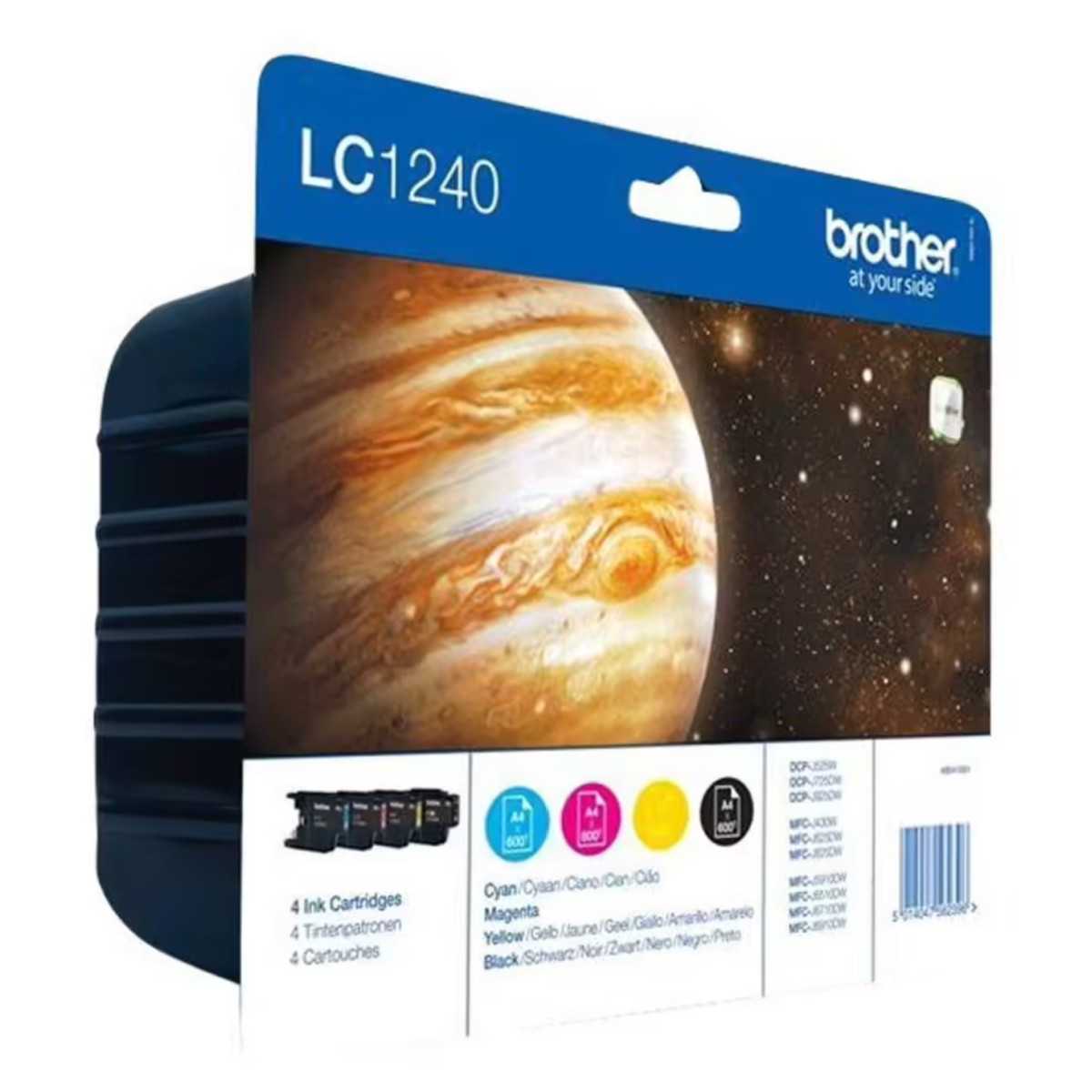 Brother LC1240 Noir couleur Multipack de 4 cartouches d'encre d'origine Brother LC1240 Noir couleur Multipack de 4 cartouches d'encre d'origine