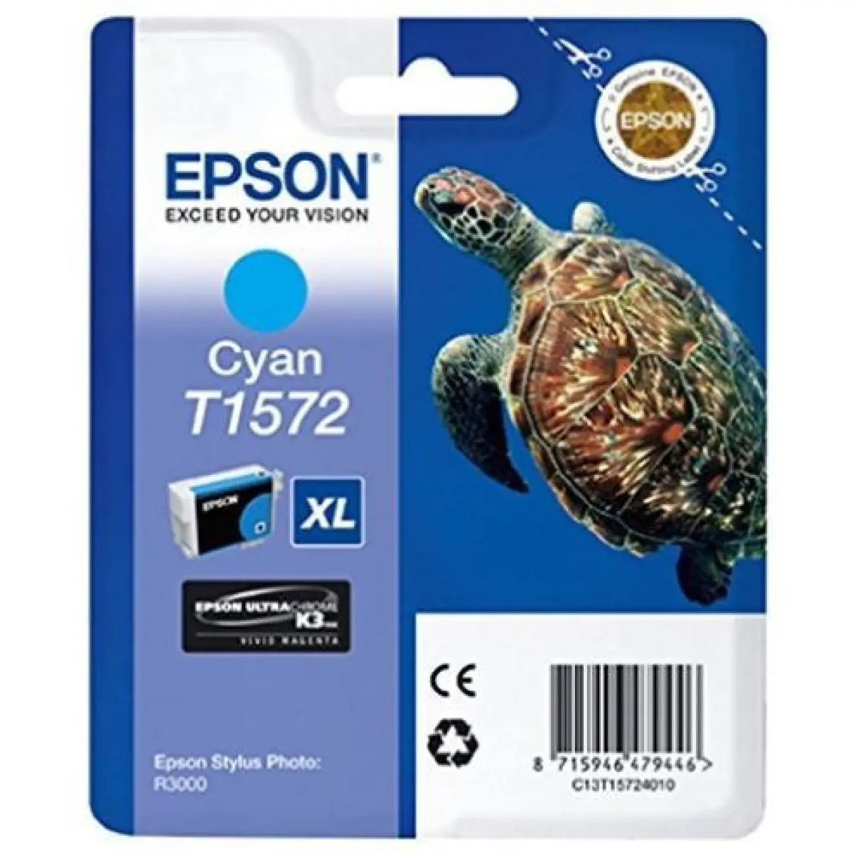 Epson T1572 Cyan Tortue Cartouche authentique au meilleur prix