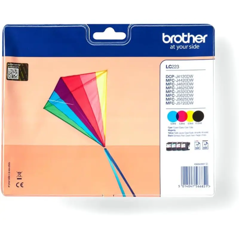 Brother LC223 Noir couleur de 4 cartouches d'encre d'origine