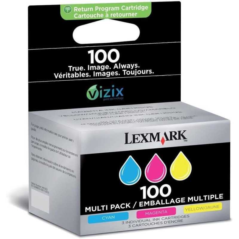 Lexmark 100 Couleur Pack de 3 Cartouches au meilleur prix