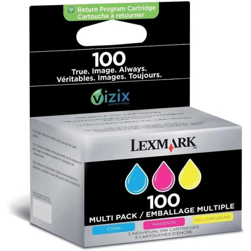 Lexmark 100 Couleur Pack de cartouches authentiques au meilleur prix