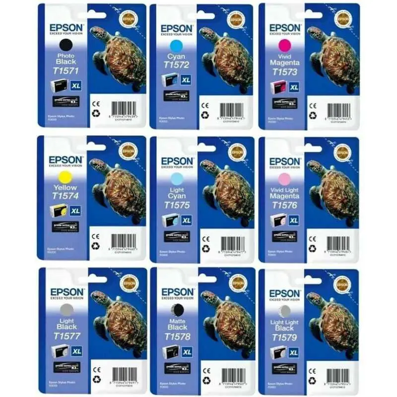 Epson T157 Noir couleur Tortue Pack de cartouches authentiques au meilleur prix