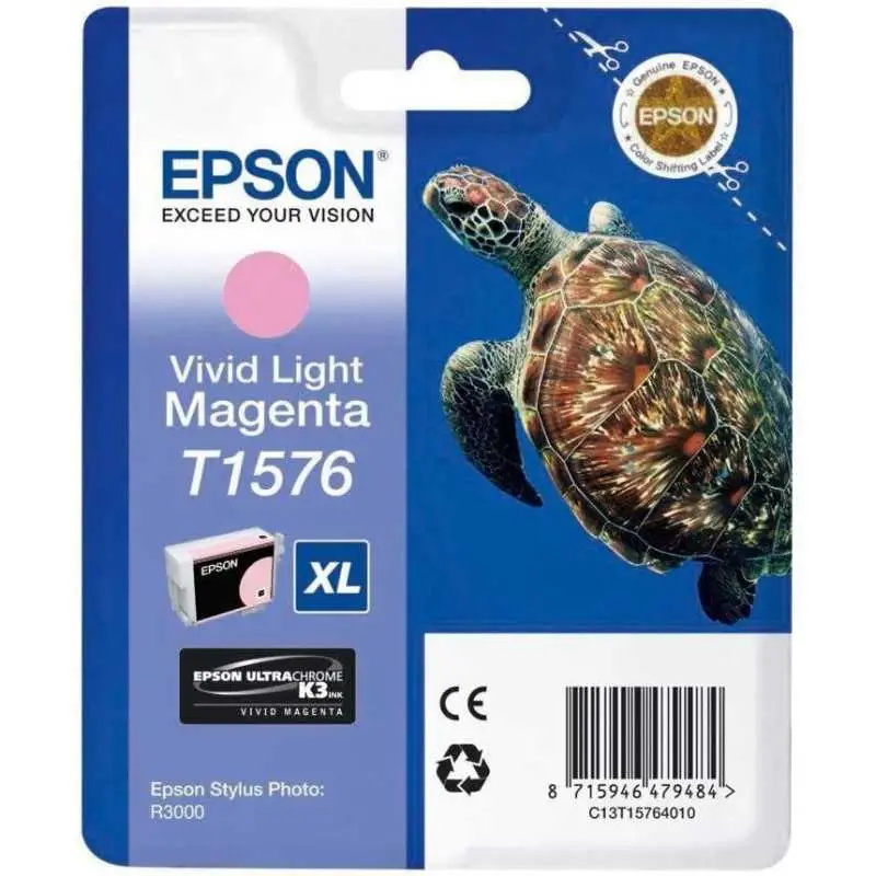 Epson T1576 Magenta Clair Tortue Cartouche authentique au meilleur prix