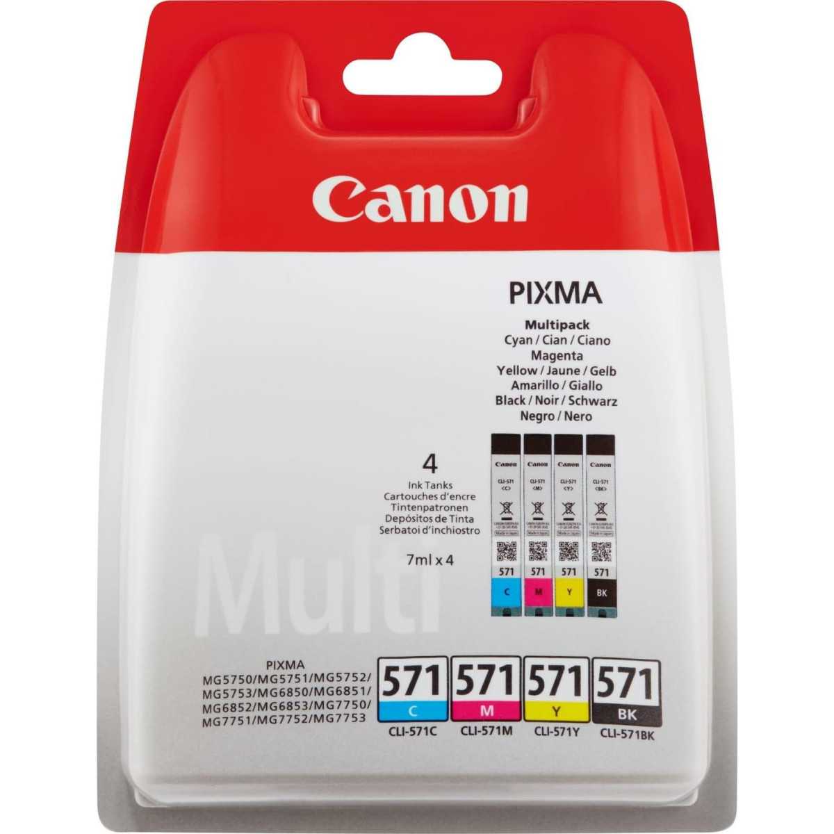 Canon CLI-571 Noir couleur Pack de 4 Cartouches au meilleur prix Canon CLI-571 Noir couleur Pack de 4 Cartouches au meilleur prix