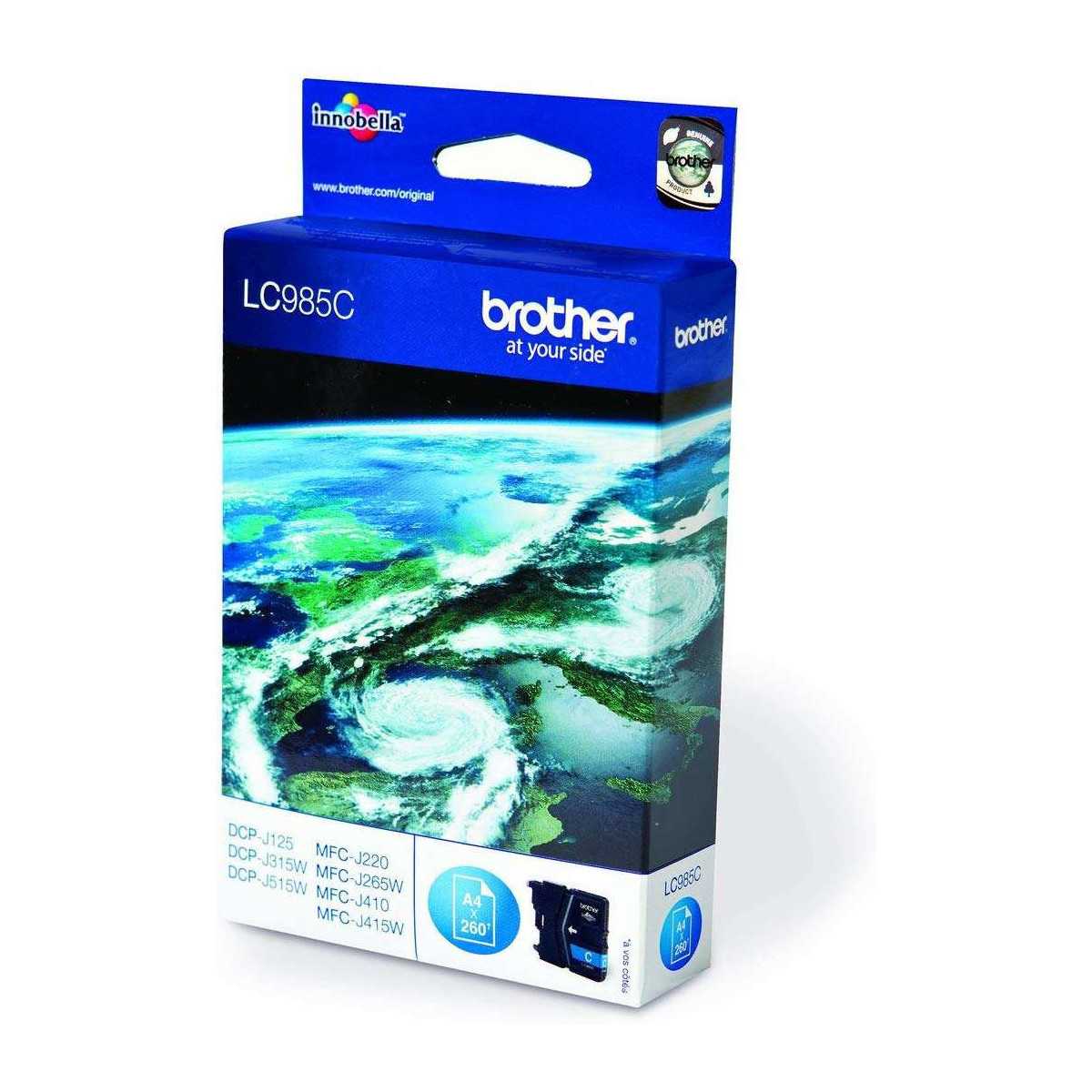 Brother LC985C Cyan cartouche d'encre d'origine au meilleur prix Brother LC985C Cyan cartouche d'encre d'origine au meilleur prix