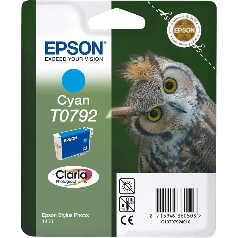 Epson T0792 Cyan Chouette Cartouche authentique au meilleur prix