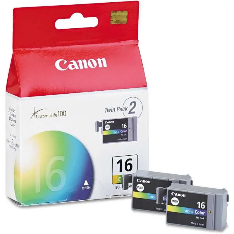 Canon BCI-16 Couleur Pack de 2 cartouches d'origine au meilleur prix