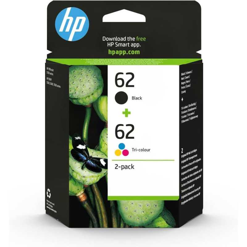 HP 62 Noir couleur Pack de 2 cartouches d'encre au meilleur prix