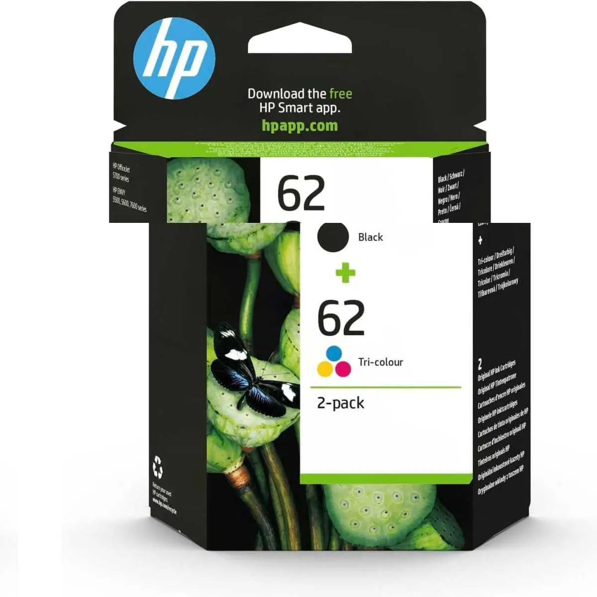 HP 62 Noir couleur Pack de cartouches authentiques au meilleur prix