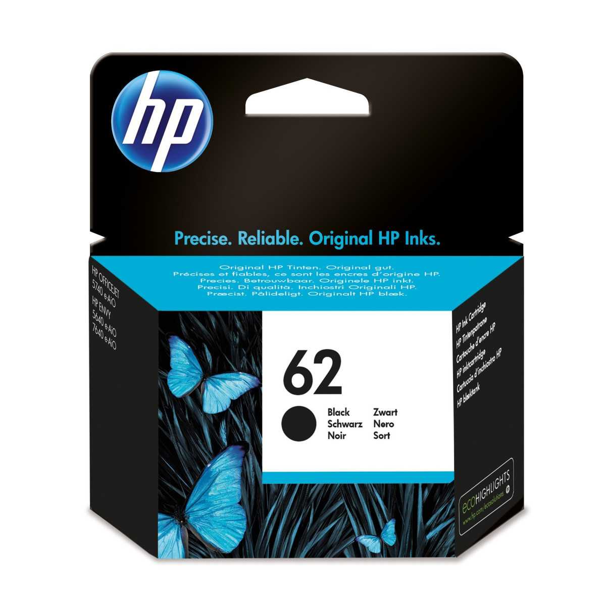 HP 62 Noir Cartouche d'encre d'origine au meilleur prix HP 62 Noir Cartouche d'encre d'origine au meilleur prix