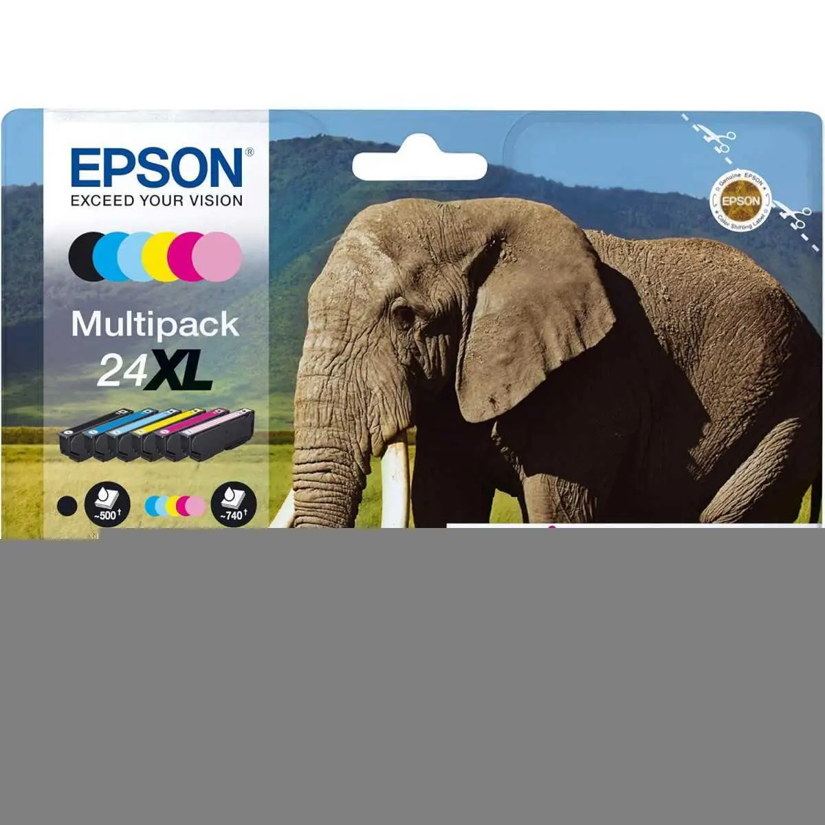 Epson 24XL Noir couleur Eléphant Pack de cartouches authentiques au meilleur prix