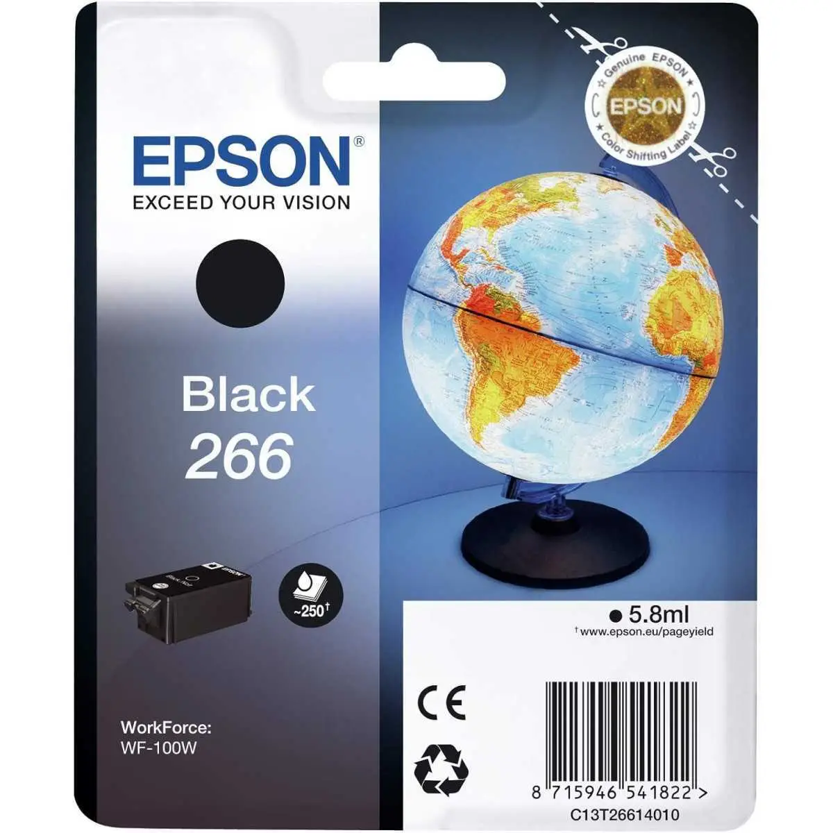 Epson 266 Noir Globe Cartouche authentique au meilleur prix
