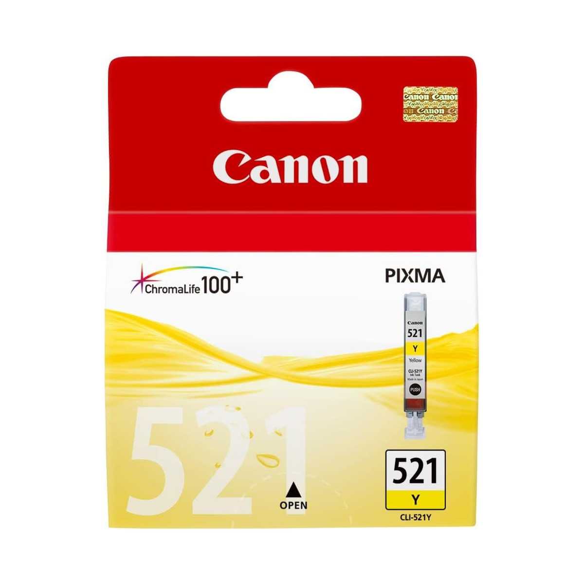 Canon CLI-521Y Jaune Cartouche d'encre d'origine moins chère Canon CLI-521Y Jaune Cartouche d'encre d'origine moins chère