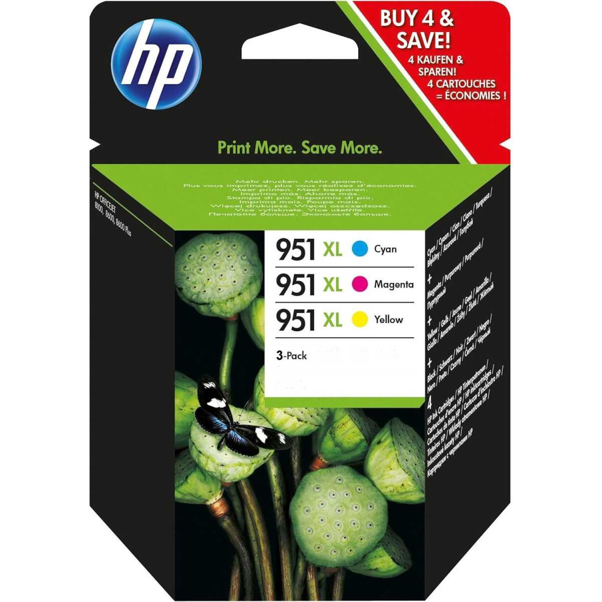 HP 951XL Couleur Pack de 3 Cartouches au meilleur prix HP 951XL Couleur Pack de 3 Cartouches au meilleur prix