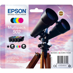 Epson 502 Noir couleur Jumelles Multipack de 4 cartouches d'encre d'origine
