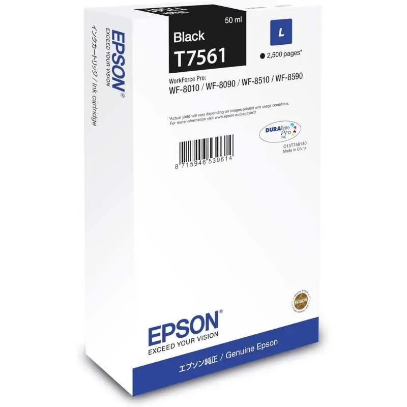 Epson T7561 Noir Cartouche d'encre d'origine au meilleur prix