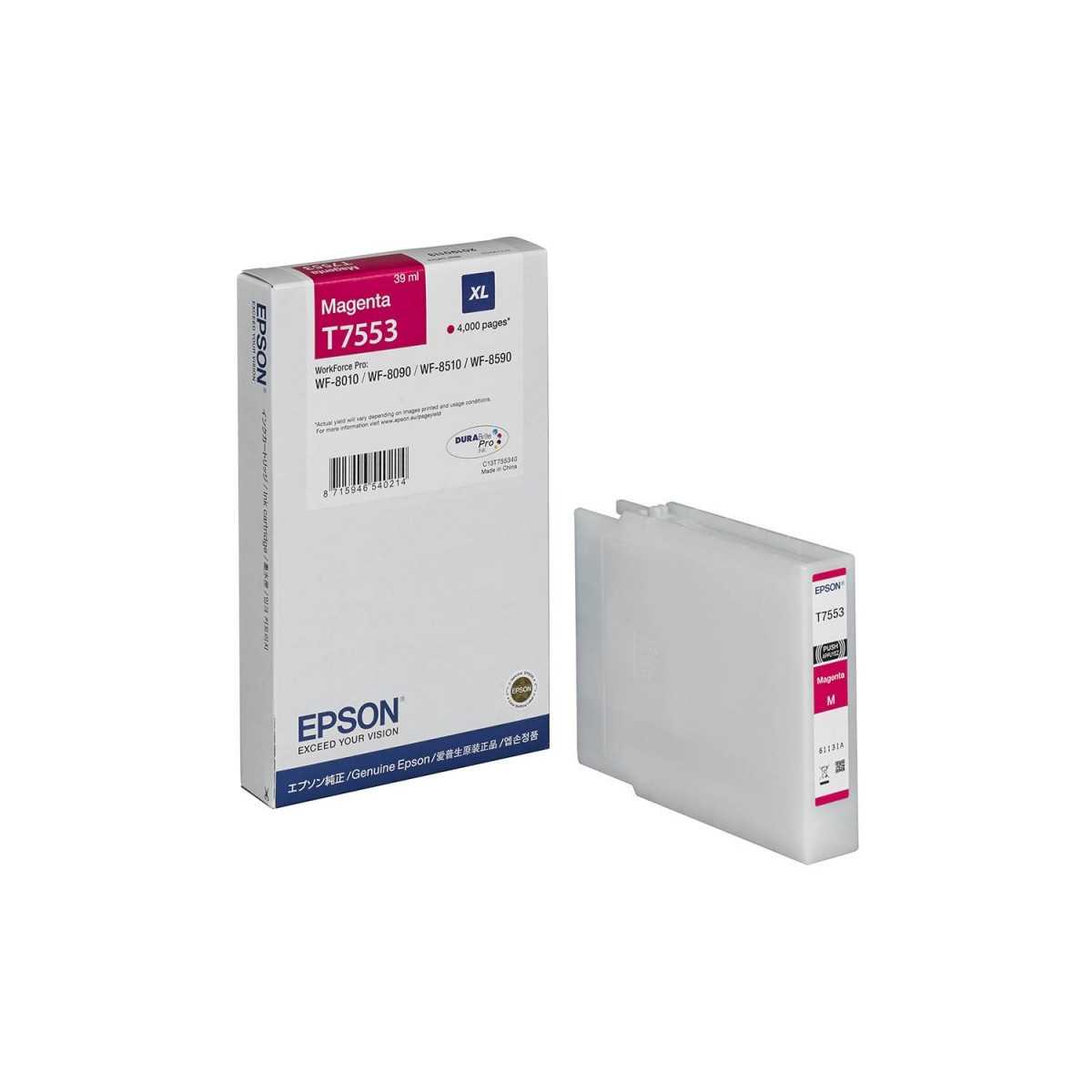 Epson T7553XL Magenta cartouche d'encre d'origine au meilleur prix Epson T7553XL Magenta cartouche d'encre d'origine au meilleur prix