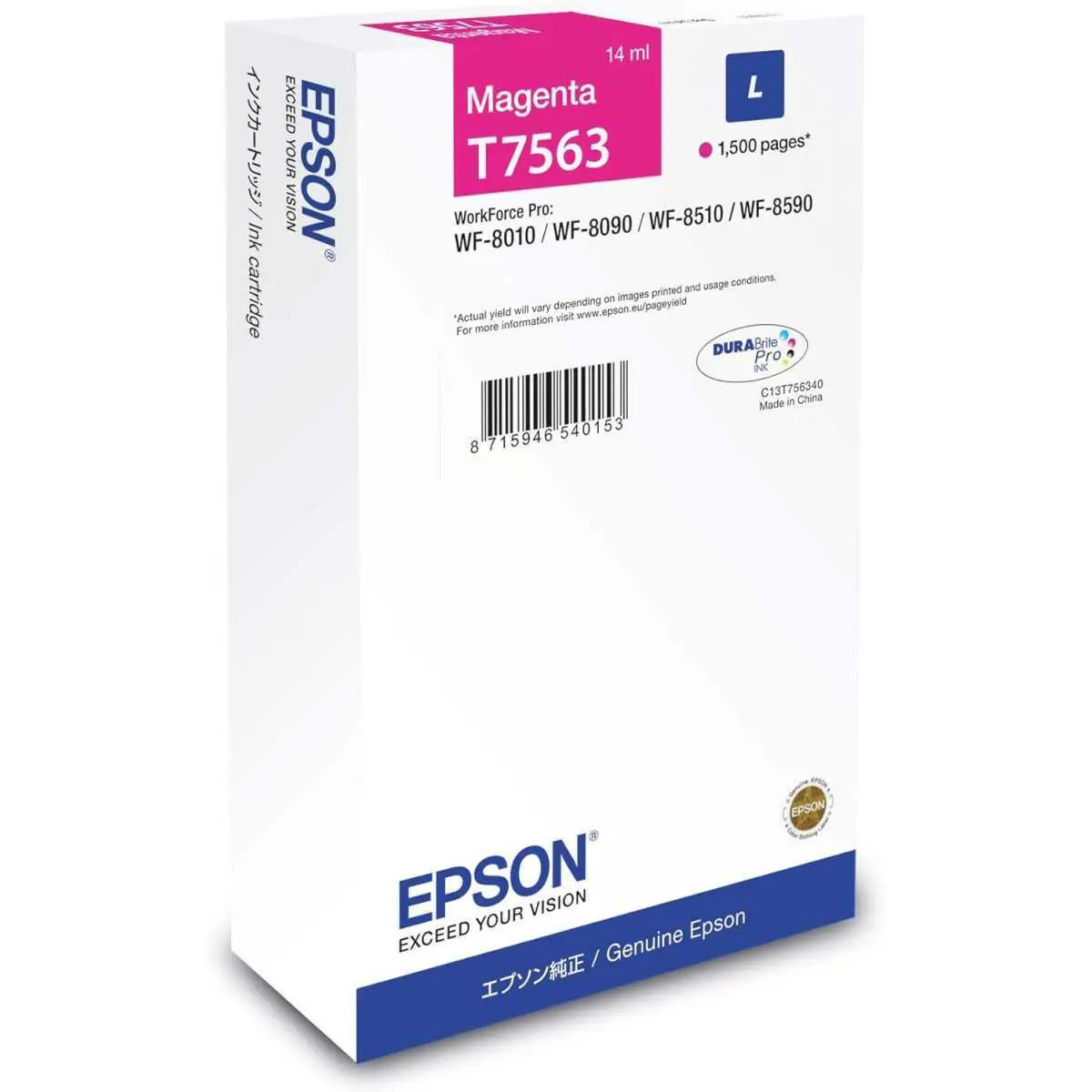 Epson T7563 Magenta Cartouche authentique au meilleur prix