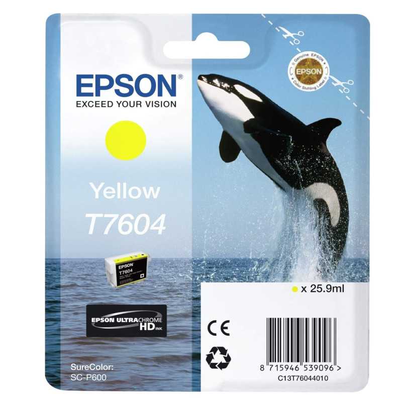 Epson T7604 Orque Jaune cartouche d'encre d'origine au meilleur prix