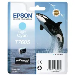 Epson T7605 Cyan clair Orque Cartouche authentique au meilleur prix