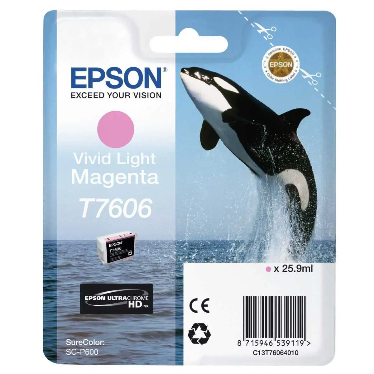 Epson T7605 Cyan clair Orque Cartouche authentique au meilleur prix