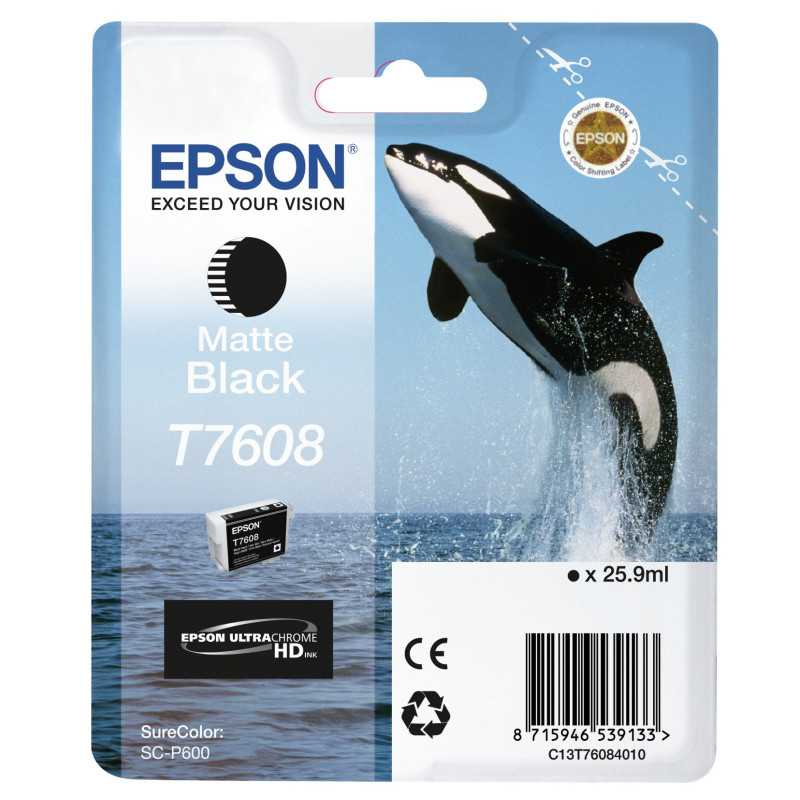 Epson T7608 Orque Noir mat cartouche d'origine au meilleur prix
