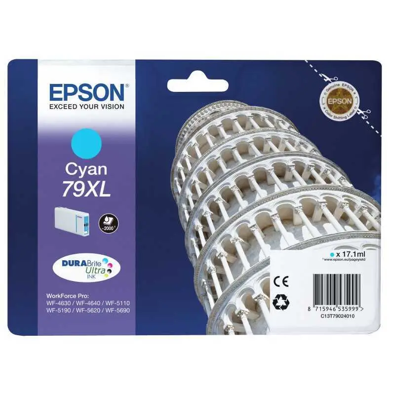 Epson 79XL Cyan Tour de Pise Cartouche authentique au meilleur prix