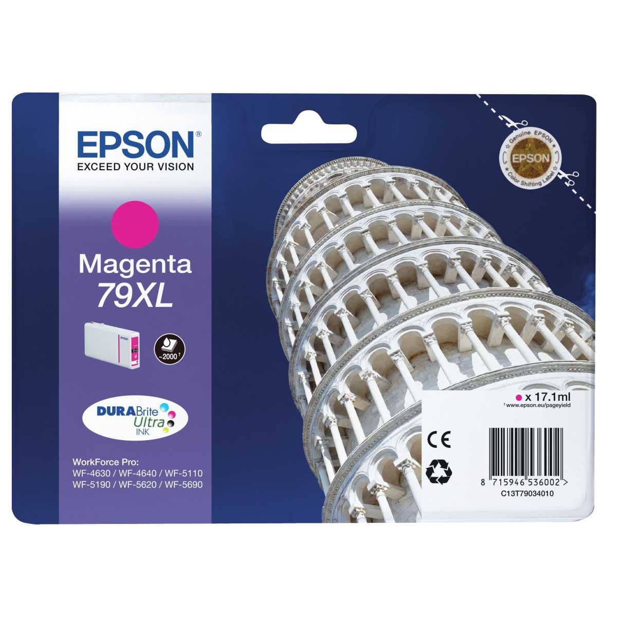 Epson 79XL Magenta Tour De Pise Cartouche d'encre au meilleur prix Epson 79XL Magenta Tour De Pise Cartouche d'encre au meilleur prix