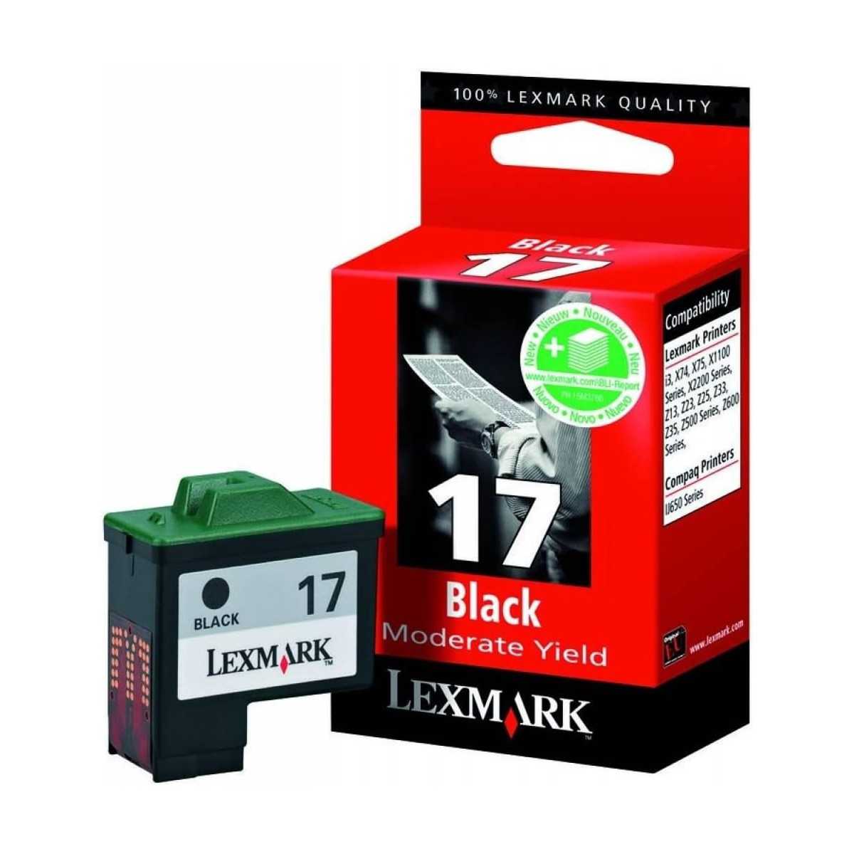 Lexmark 17 Noir Cartouche d'encre d'origine au meilleur prix.