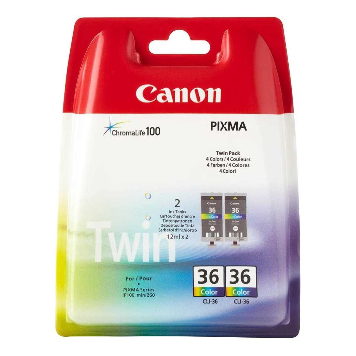 Canon CLI-36 Couleur Pack de 2 Cartouches d'encre au meilleur prix Canon CLI-36 Couleur Pack de 2 Cartouches d'encre au meilleur prix