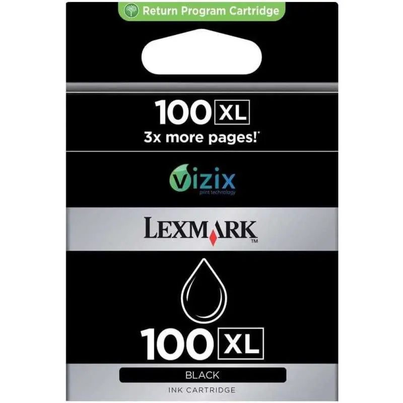 Lexmark 100XL Noir Cartouche authentique au meilleur prix