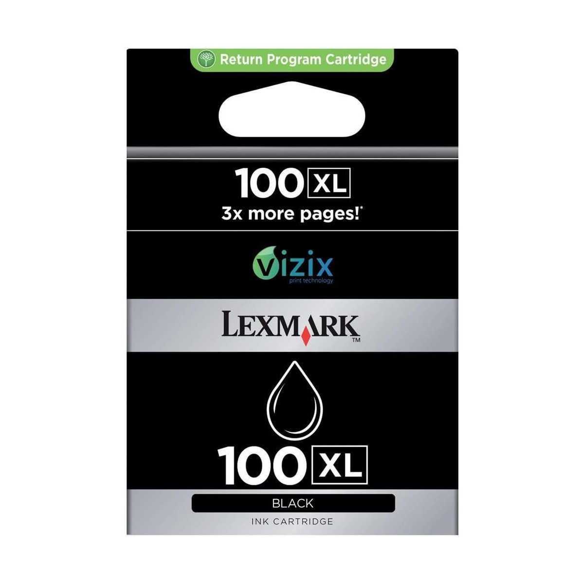 Lexmark 100XL Noir Cartouche authentique au meilleur prix Lexmark 100XL Noir Cartouche authentique au meilleur prix