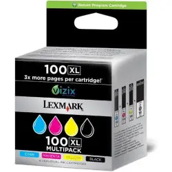 Lexmark 100XL Noir couleur Pack de cartouches authentiques au meilleur prix