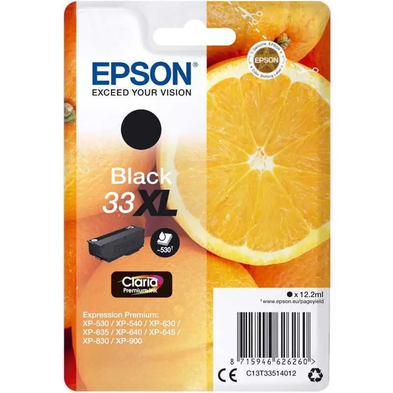 Epson 33XL Noir cartouche d'encre d'origine Epson 33XL Noir cartouche d'encre d'origine