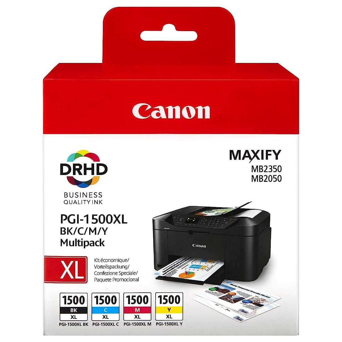 Canon PGI-1500XL Noir couleur Pack de 4 Cartouches au meilleur prix Canon PGI-1500XL Noir couleur Pack de 4 Cartouches au meilleur prix