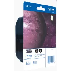Brother LC1220BK Noir Pack de 2 cartouches authentiques au meilleur prix