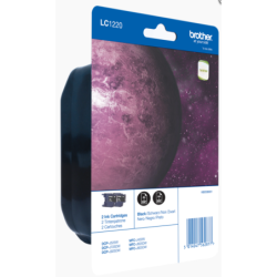 Brother LC1220BK Noir Pack de 2 cartouches authentiques au meilleur prix
