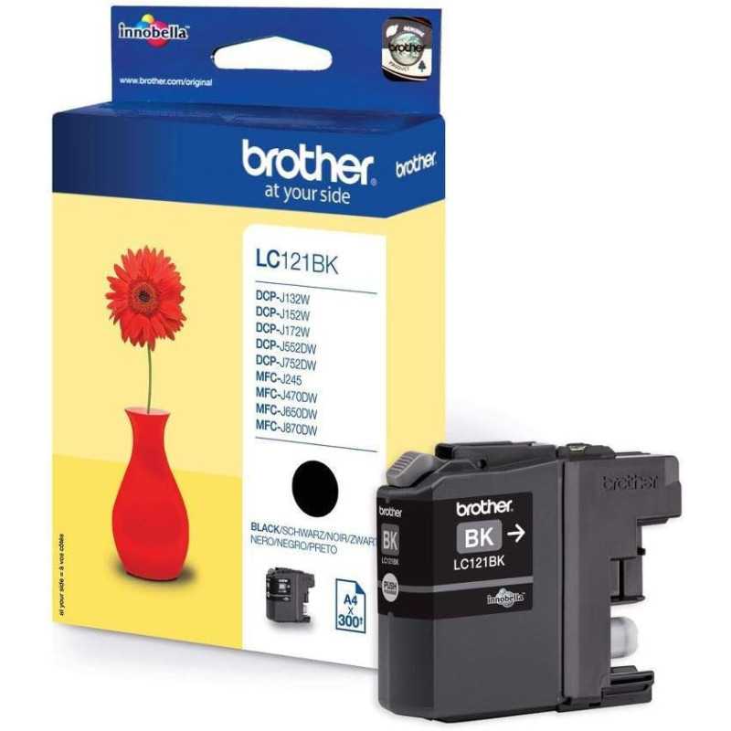 Brother LC121BK Noir Cartouche authentique au meilleur prix
