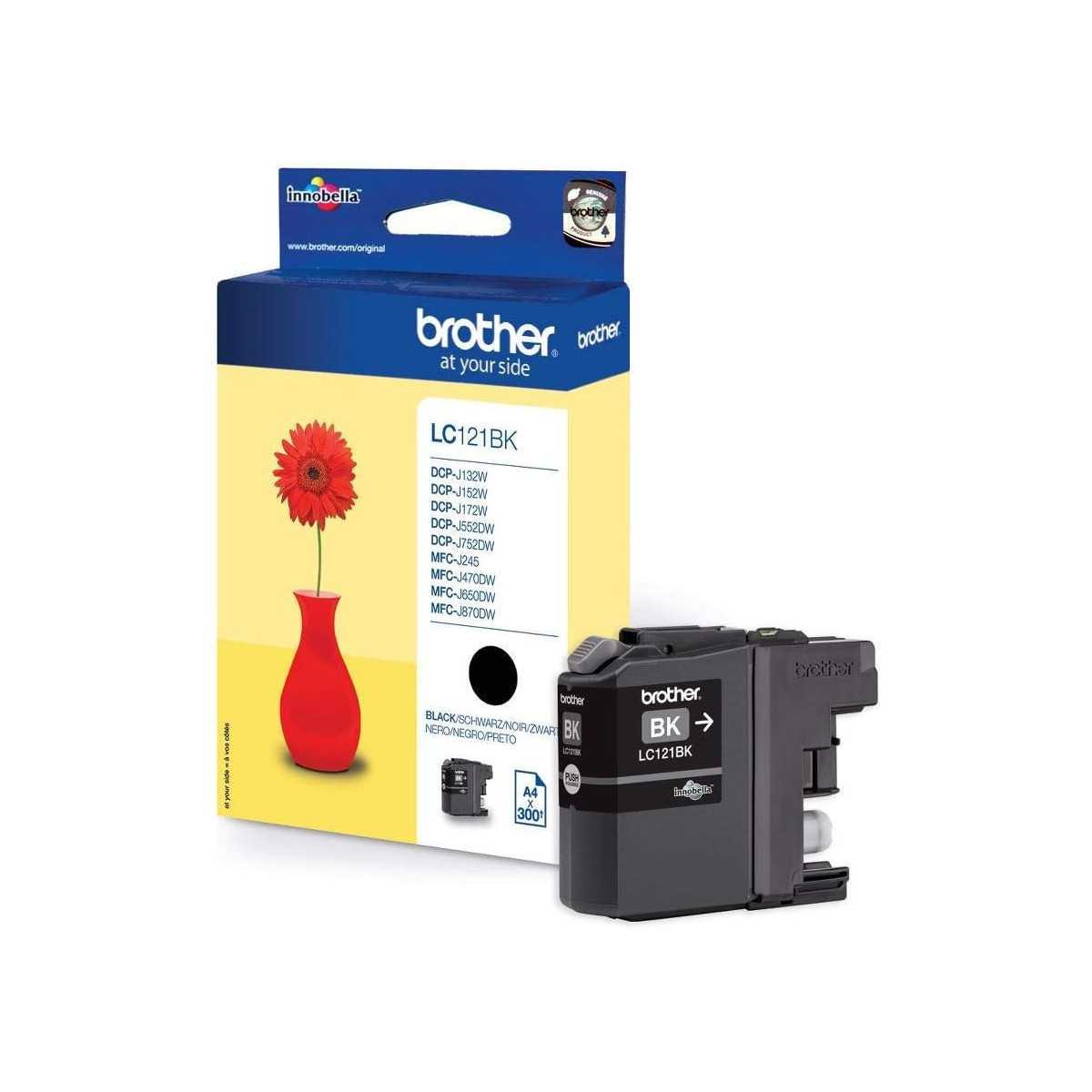 Brother LC121BK Noir Cartouche authentique au meilleur prix