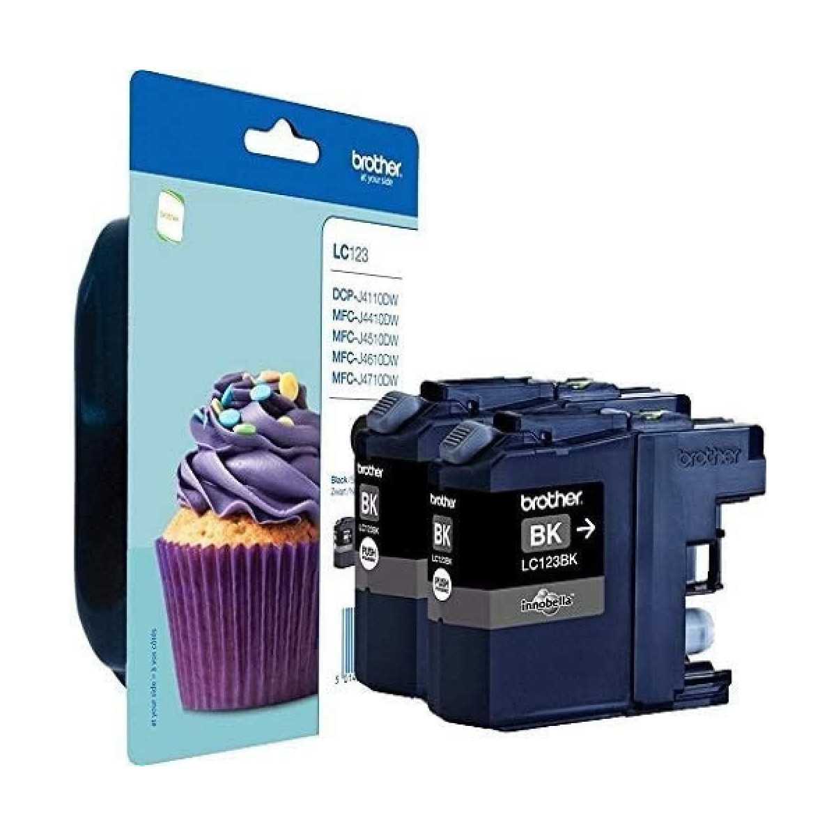Brother LC123BK Noir Pack de 2 cartouches d'origine au meilleur prix Brother LC123BK Noir Pack de 2 cartouches d'origine au meilleur prix