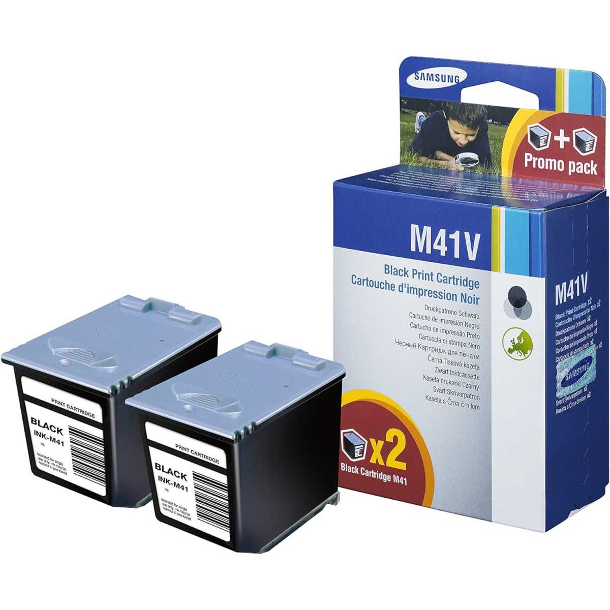 Samsung M41V Noir Pack de 2 Cartouches d'encre au meilleur prix Samsung M41V Noir Pack de 2 Cartouches d'encre au meilleur prix