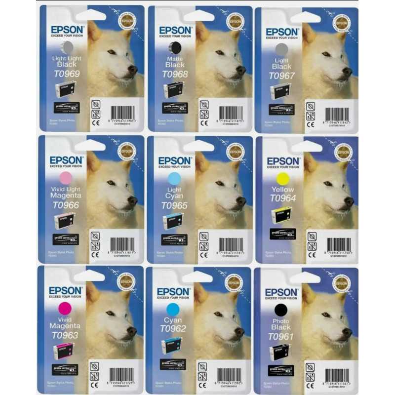 Epson T096 Loup Noir couleur Pack de 9 cartouches au meilleur prix