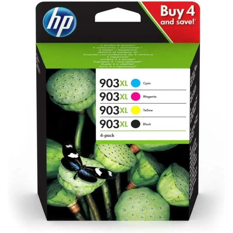 HP 903XL Noir couleur Multipack de 4 cartouches d'encre d'origine HP 903XL Noir couleur Multipack de 4 cartouches d'encre d'origine